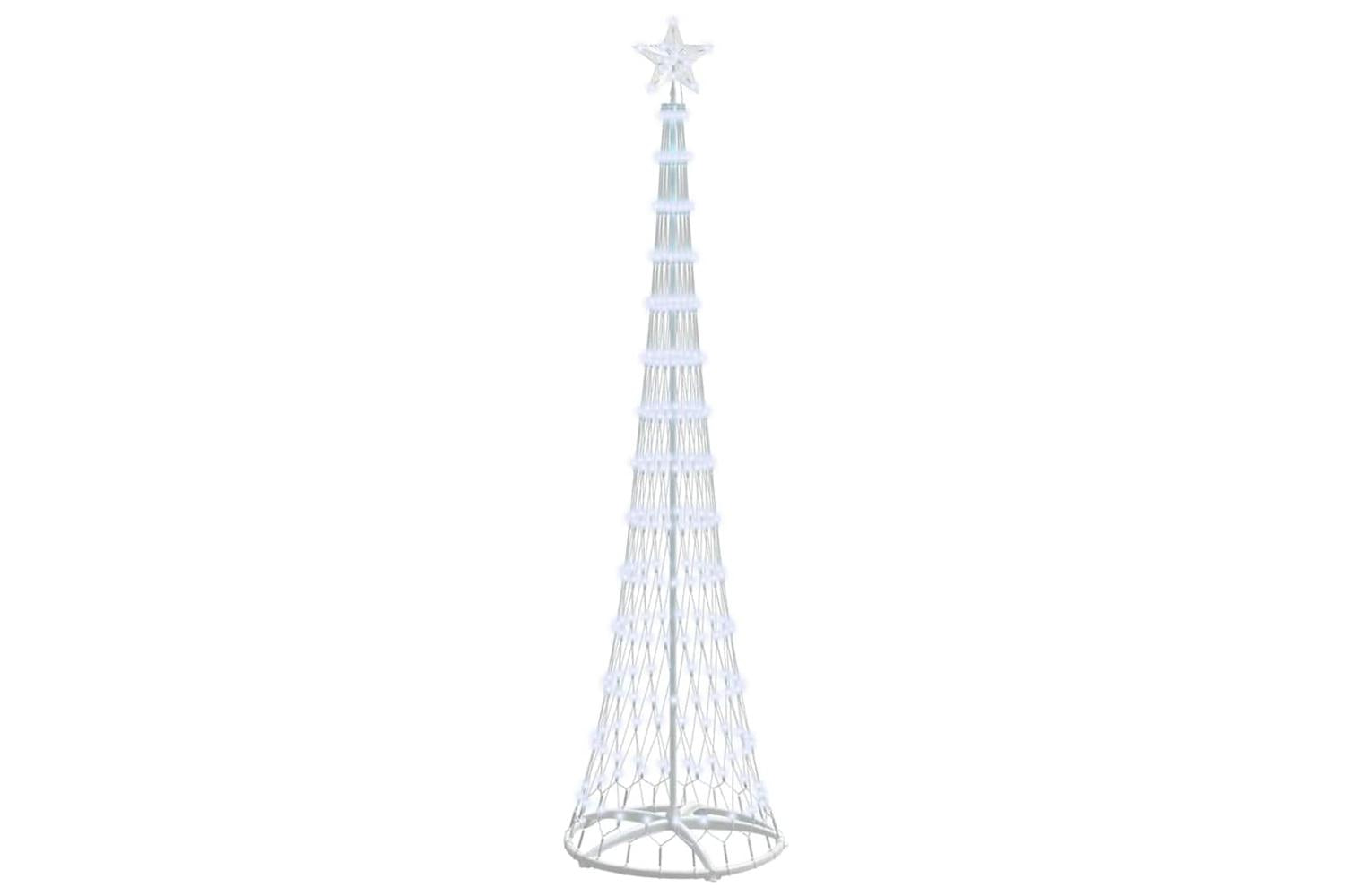 Vidaxl Led Christmas Tree With Stand Cool White 70 X 70 X 250 Cm Metal-2