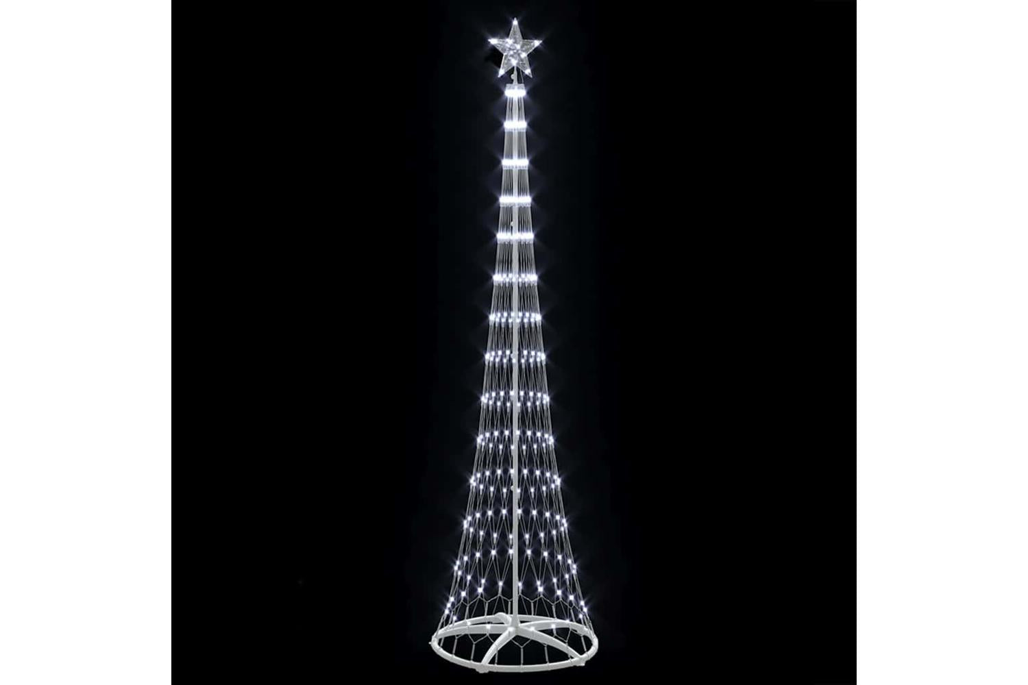 Vidaxl Led Christmas Tree With Stand Cool White 70 X 70 X 250 Cm Metal-4