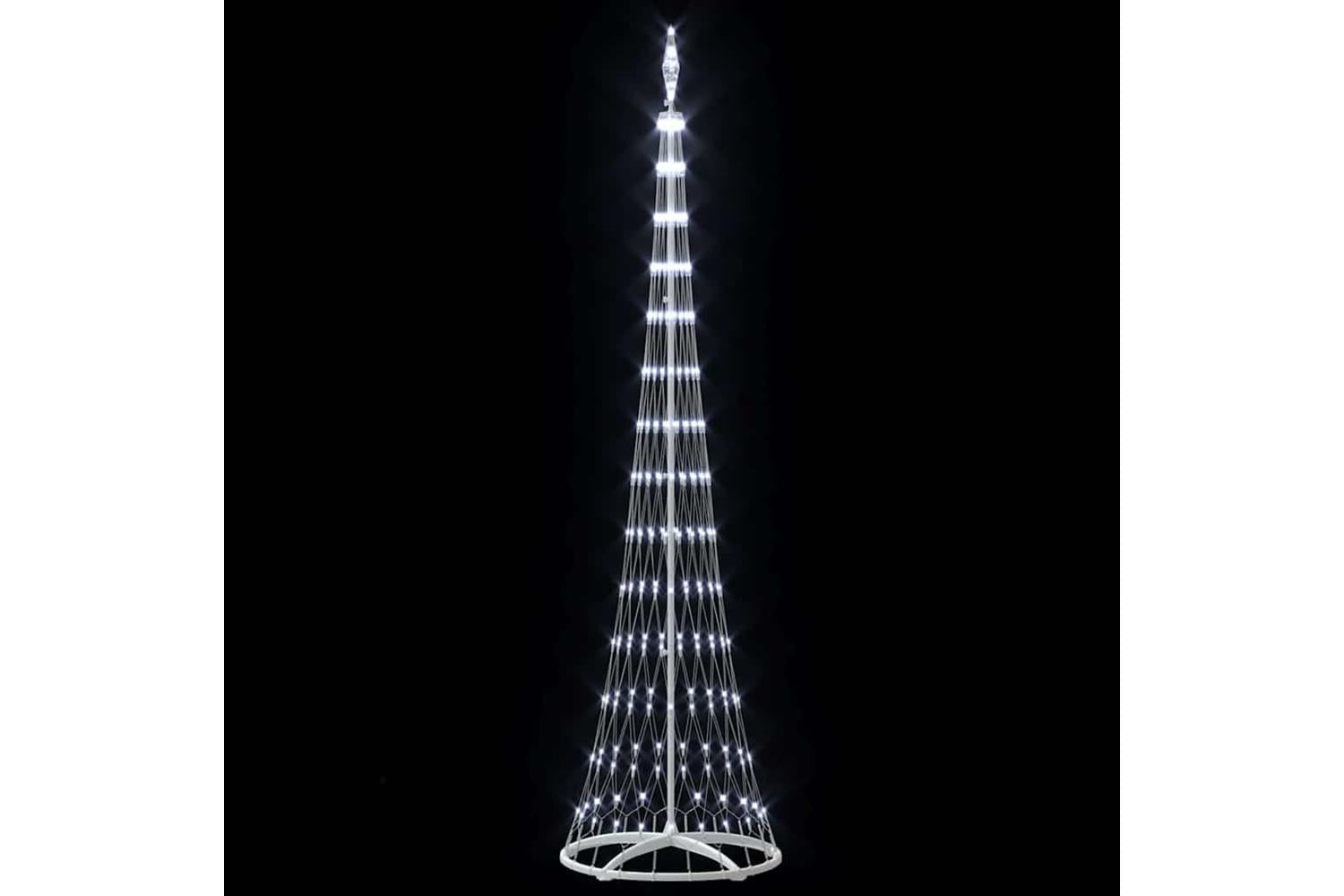 Vidaxl Led Christmas Tree With Stand Cool White 70 X 70 X 250 Cm Metal-5