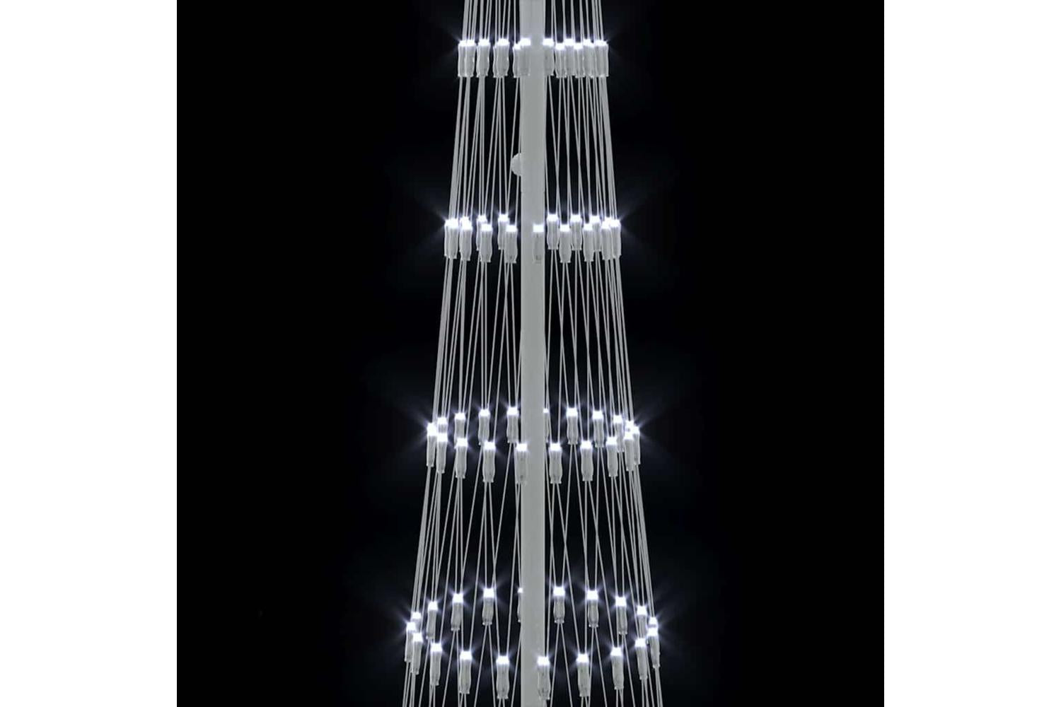 Vidaxl Led Christmas Tree With Stand Cool White 70 X 70 X 250 Cm Metal-7