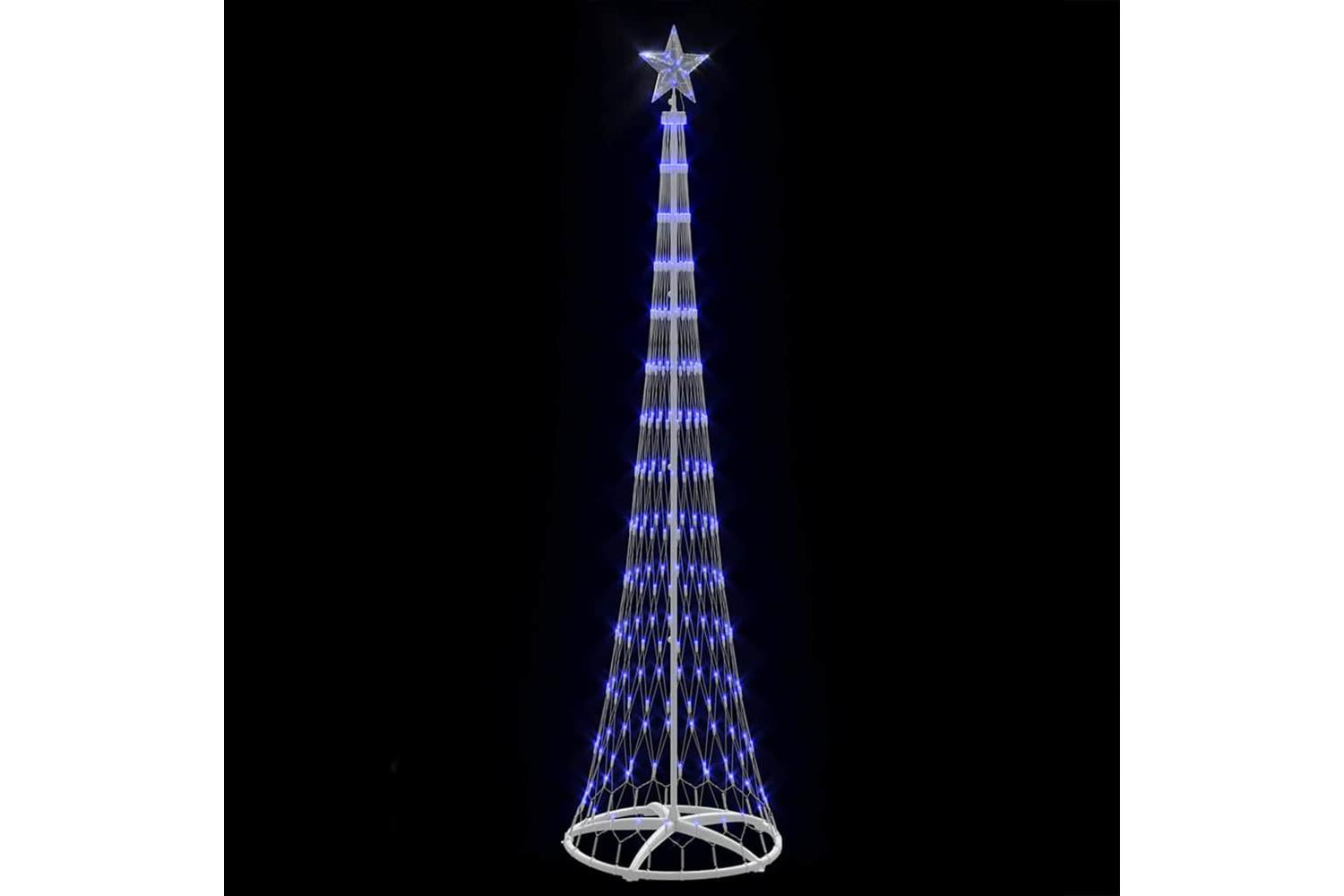 Vidaxl Led Christmas Tree With 290 Leds Blue 70 X 70 X 250 Cm Metal-4