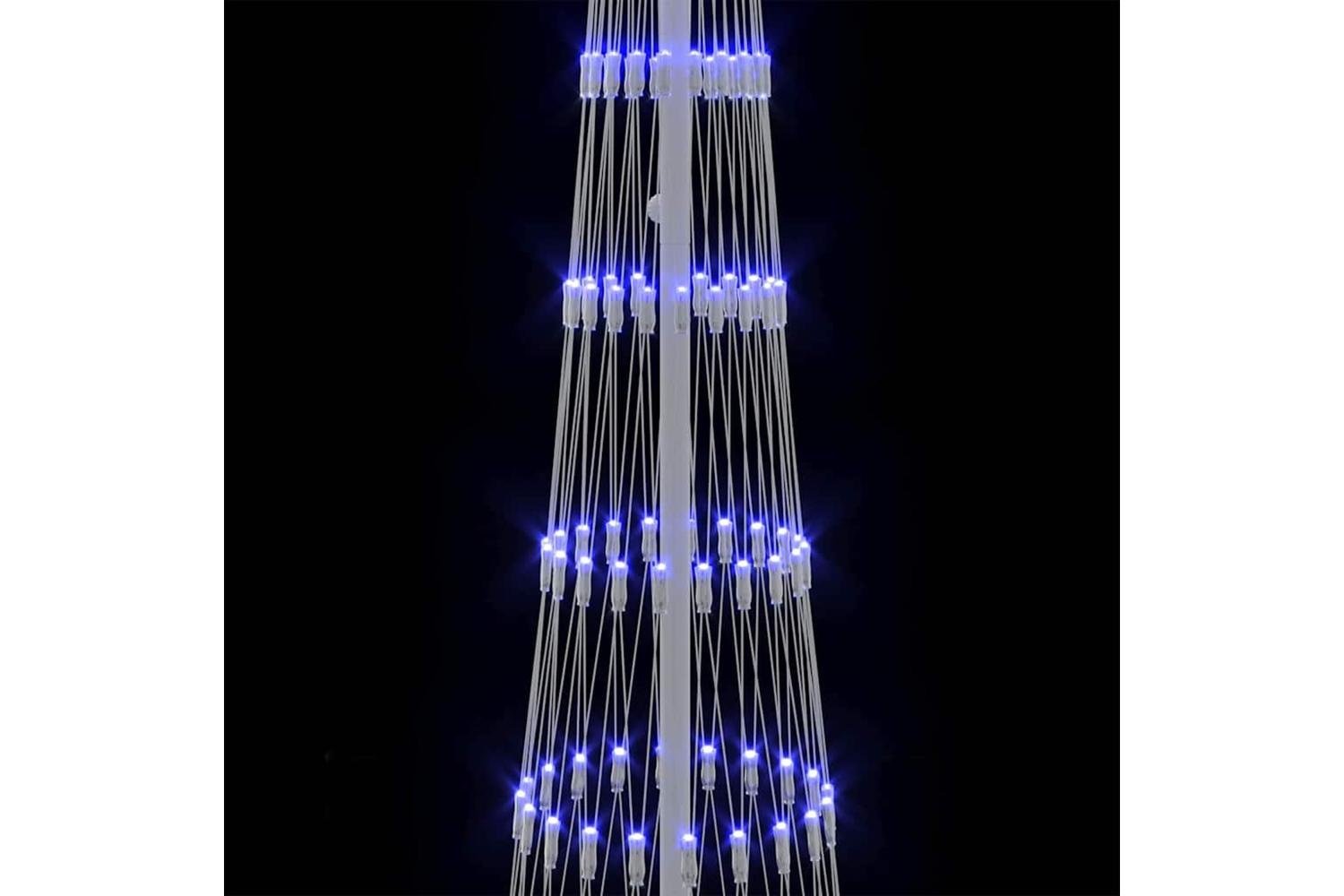 Vidaxl Led Christmas Tree With 290 Leds Blue 70 X 70 X 250 Cm Metal-7