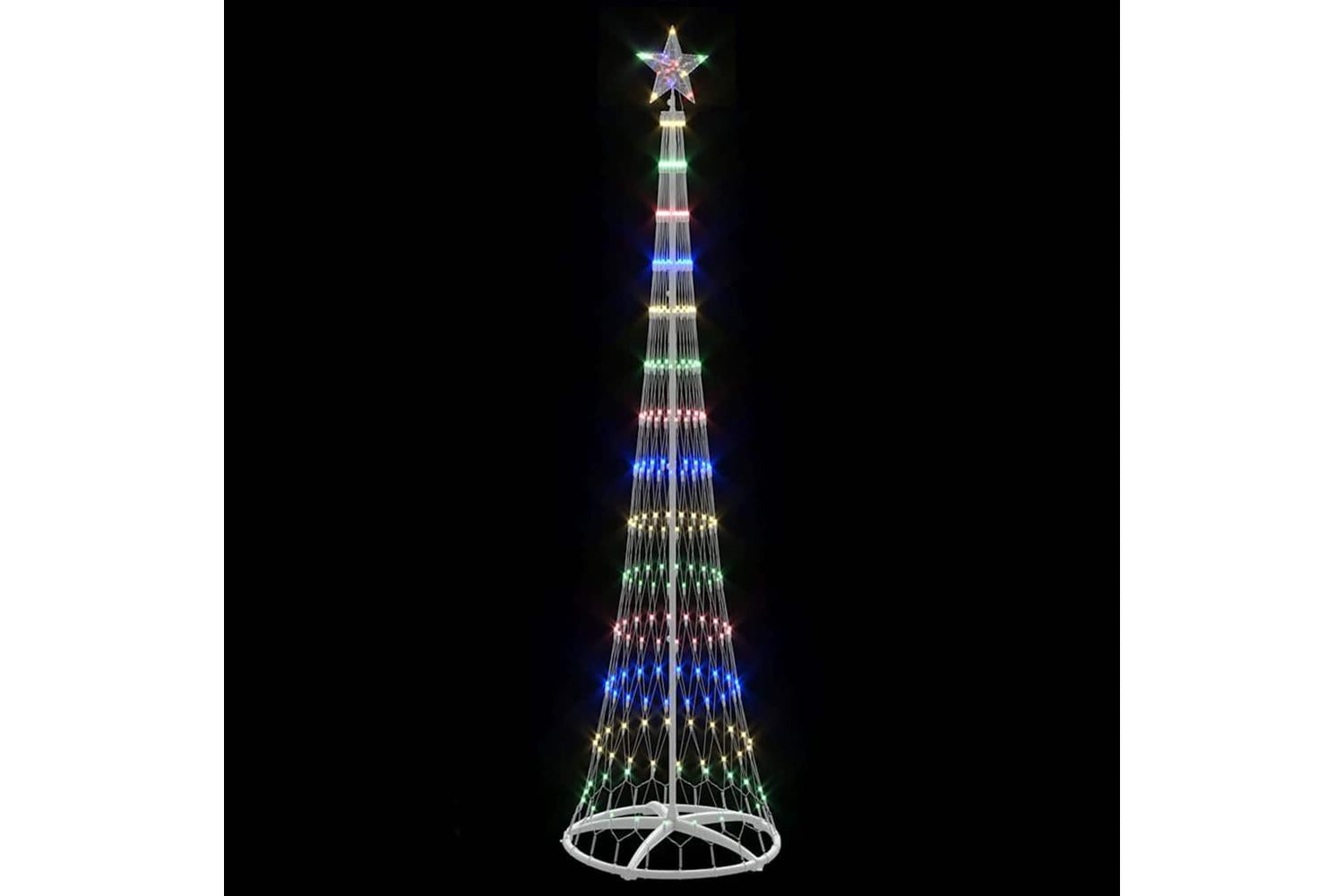 Vidaxl Led Christmas Tree Multicolour 70 X 70 X 250 Cm Metal-4