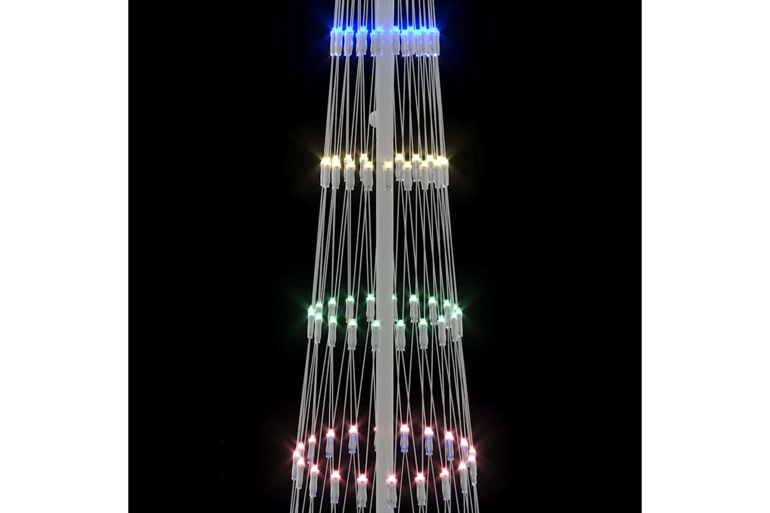 Vidaxl Led Christmas Tree Multicolour 70 X 70 X 250 Cm Metal-7