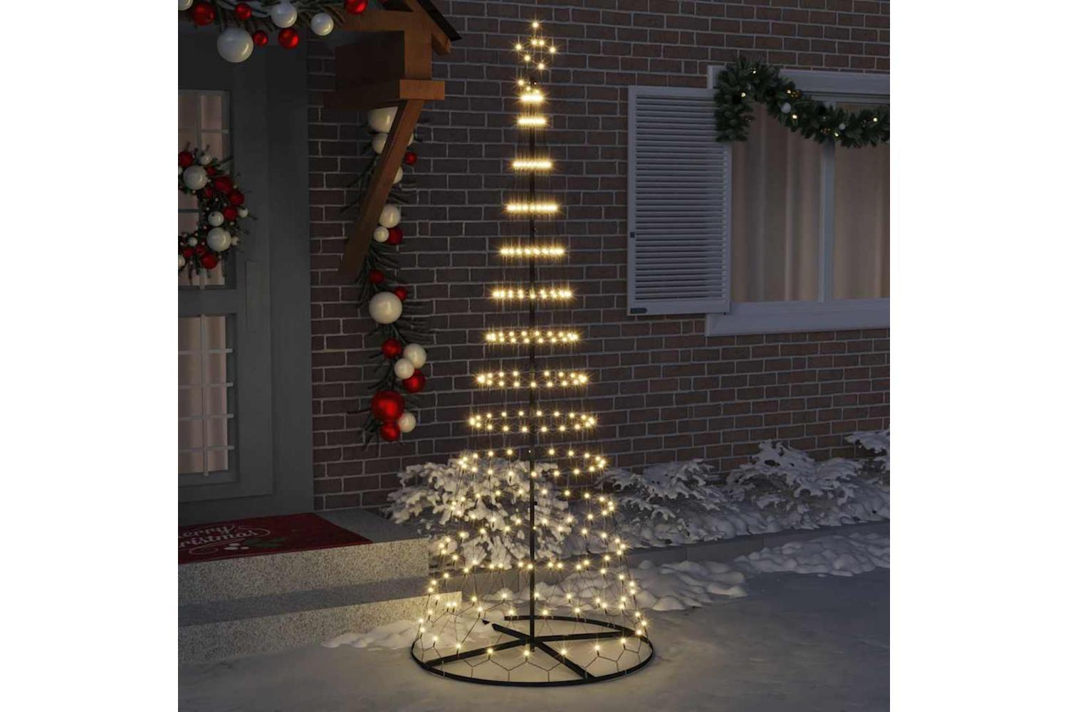 Vidaxl Led Christmas Tree Warm White 100 X 100 X 250 Cm Metal-3