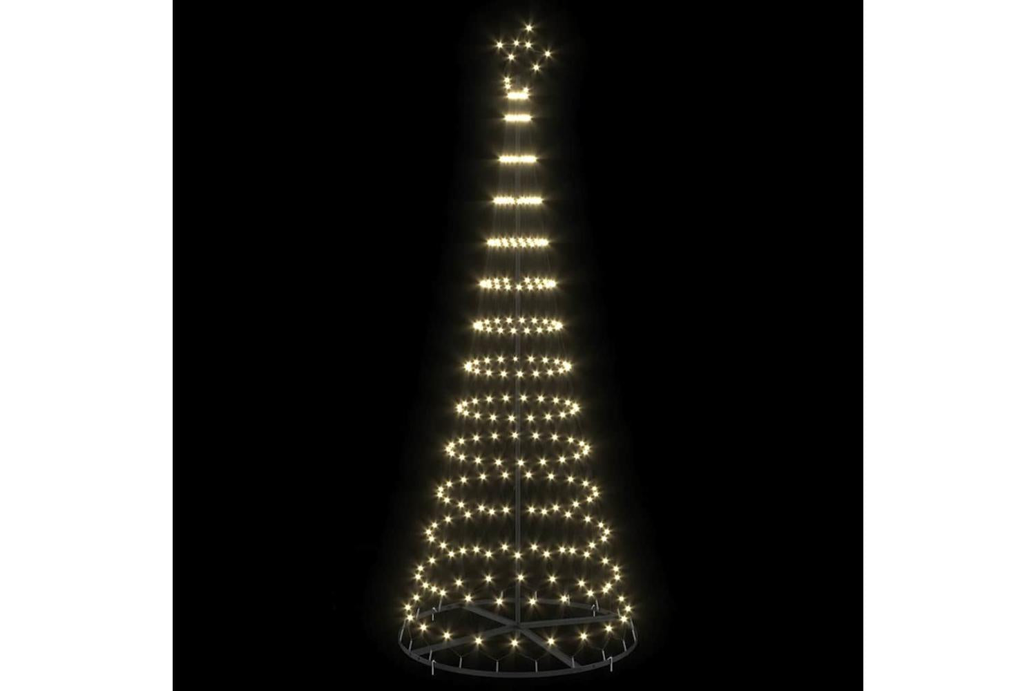 Vidaxl Led Christmas Tree Warm White 100 X 100 X 250 Cm Metal-4