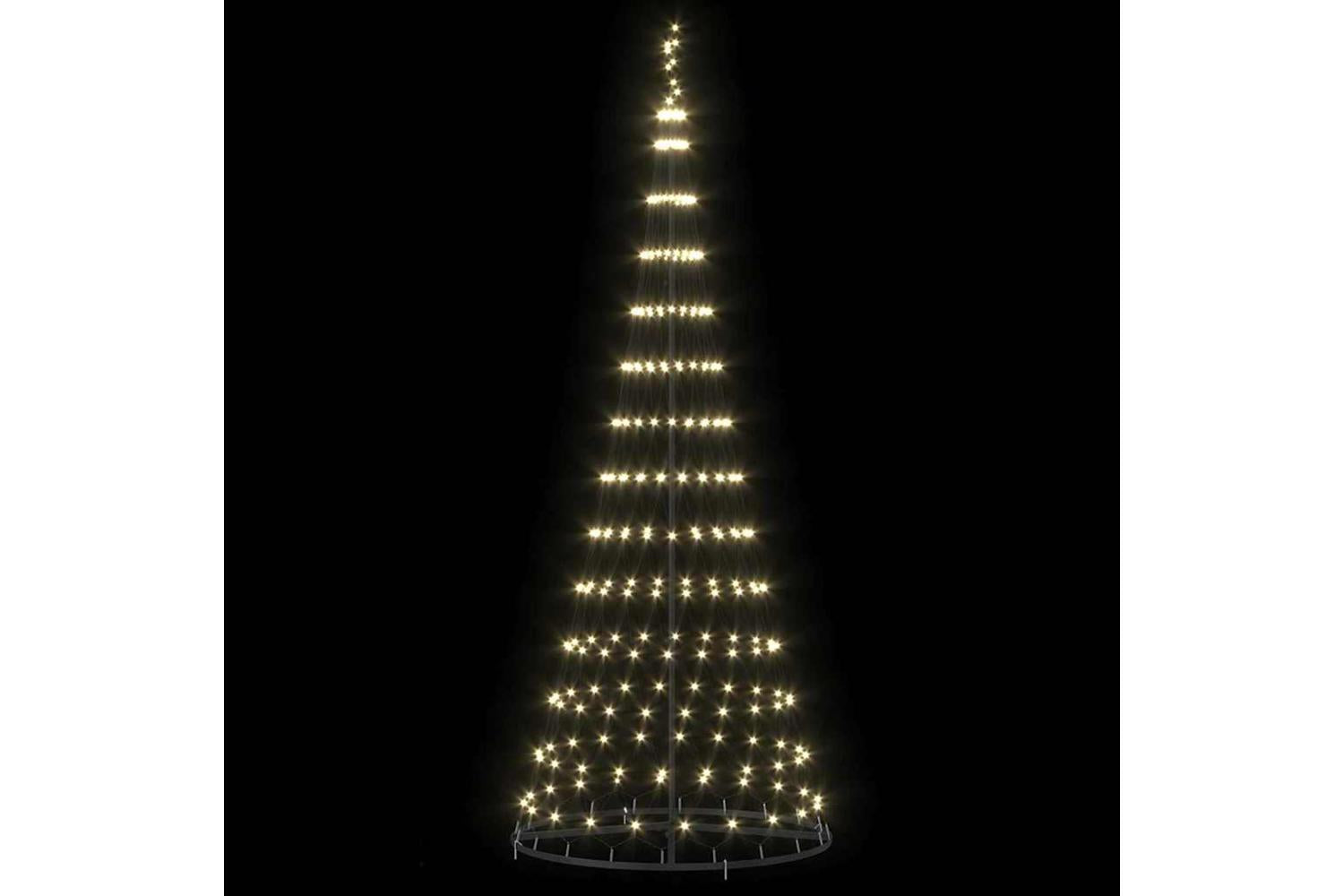 Vidaxl Led Christmas Tree Warm White 100 X 100 X 250 Cm Metal-5