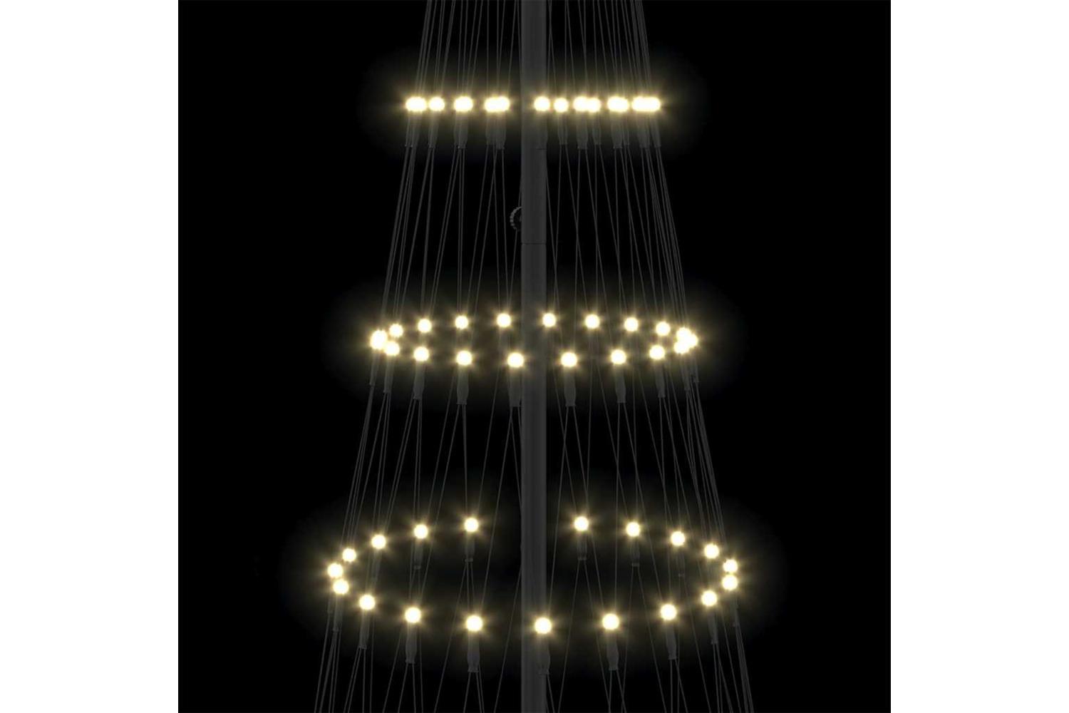 Vidaxl Led Christmas Tree Warm White 100 X 100 X 250 Cm Metal-7