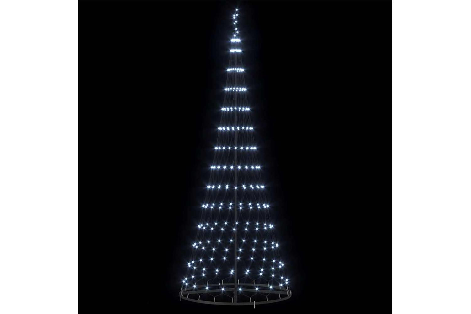 Vidaxl Led Christmas Tree Cool White 100 X 100 X 250 Cm Metal-5