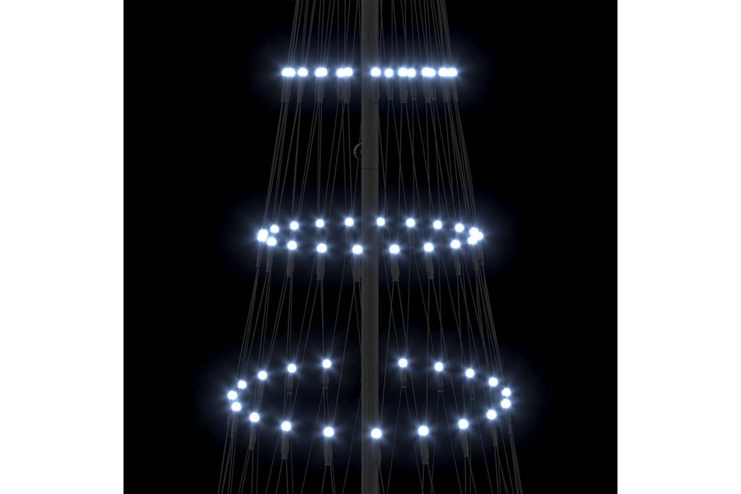 Vidaxl Led Christmas Tree Cool White 100 X 100 X 250 Cm Metal-7