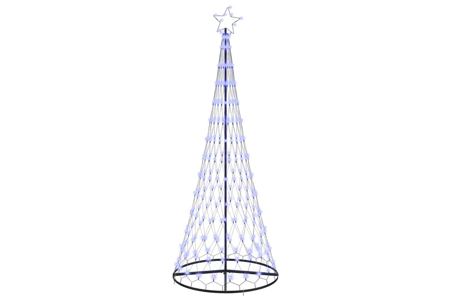 Vidaxl Led Christmas Tree With 290 Leds Blue 100 X 100 X 250 Cm Metal-2