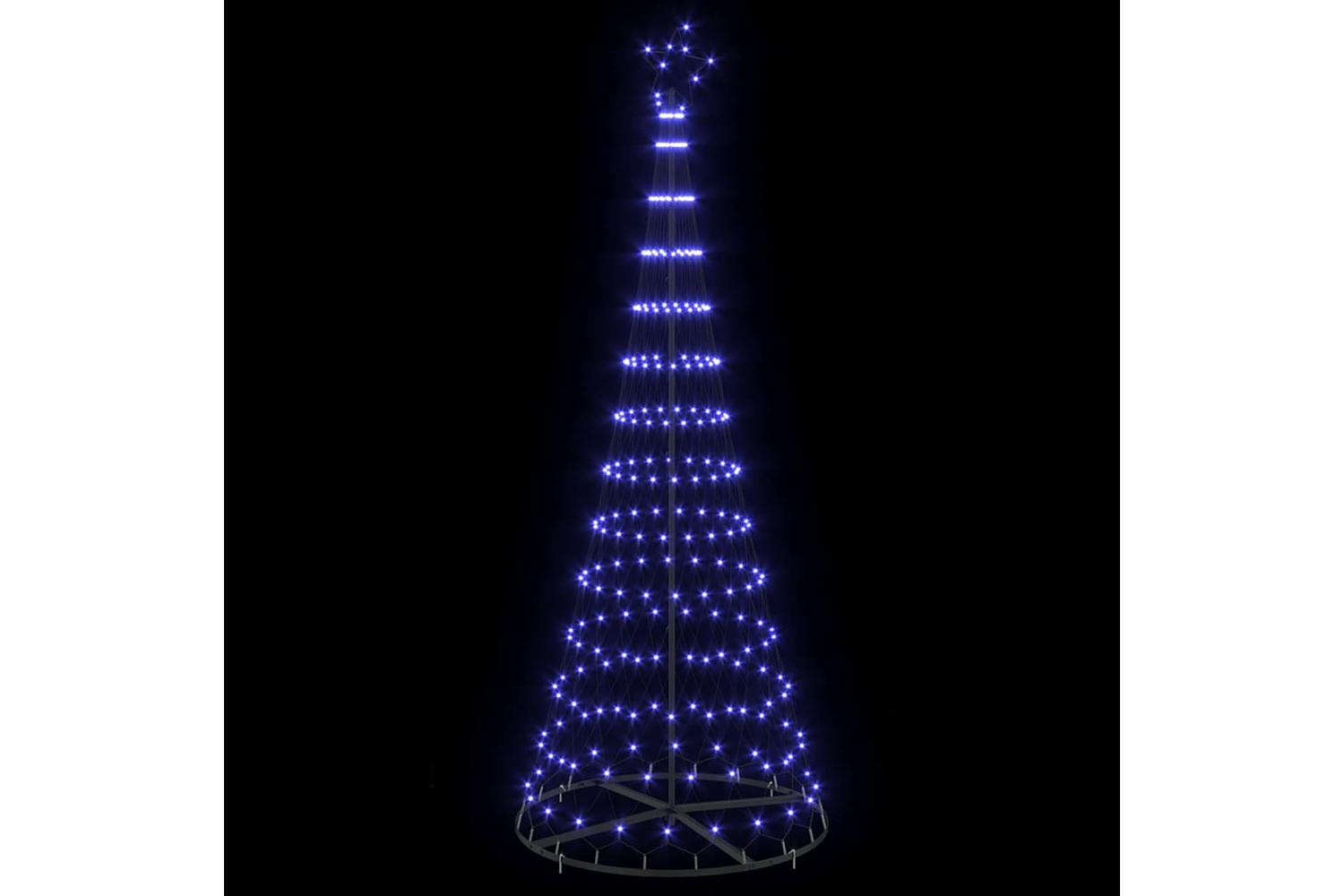 Vidaxl Led Christmas Tree With 290 Leds Blue 100 X 100 X 250 Cm Metal-4
