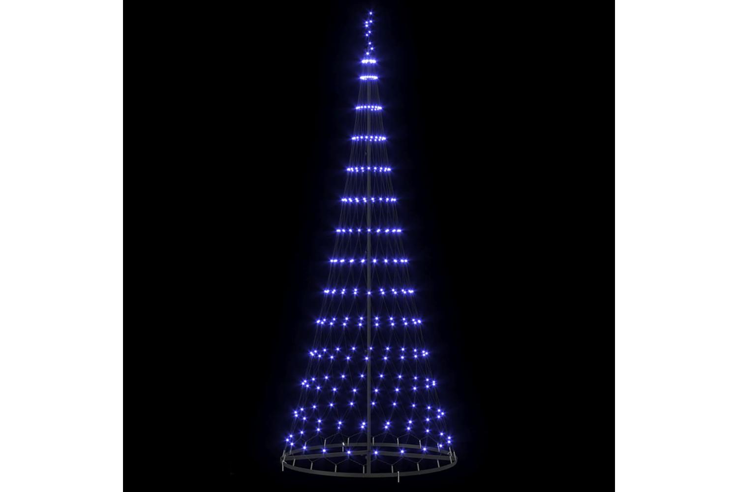 Vidaxl Led Christmas Tree With 290 Leds Blue 100 X 100 X 250 Cm Metal-5