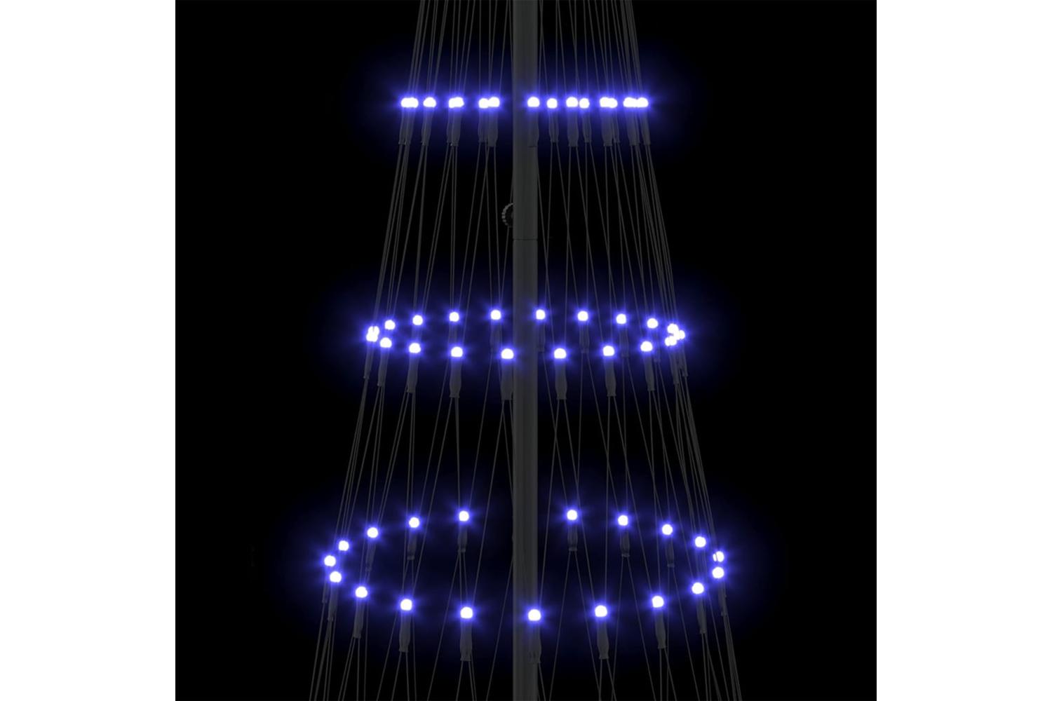 Vidaxl Led Christmas Tree With 290 Leds Blue 100 X 100 X 250 Cm Metal-7