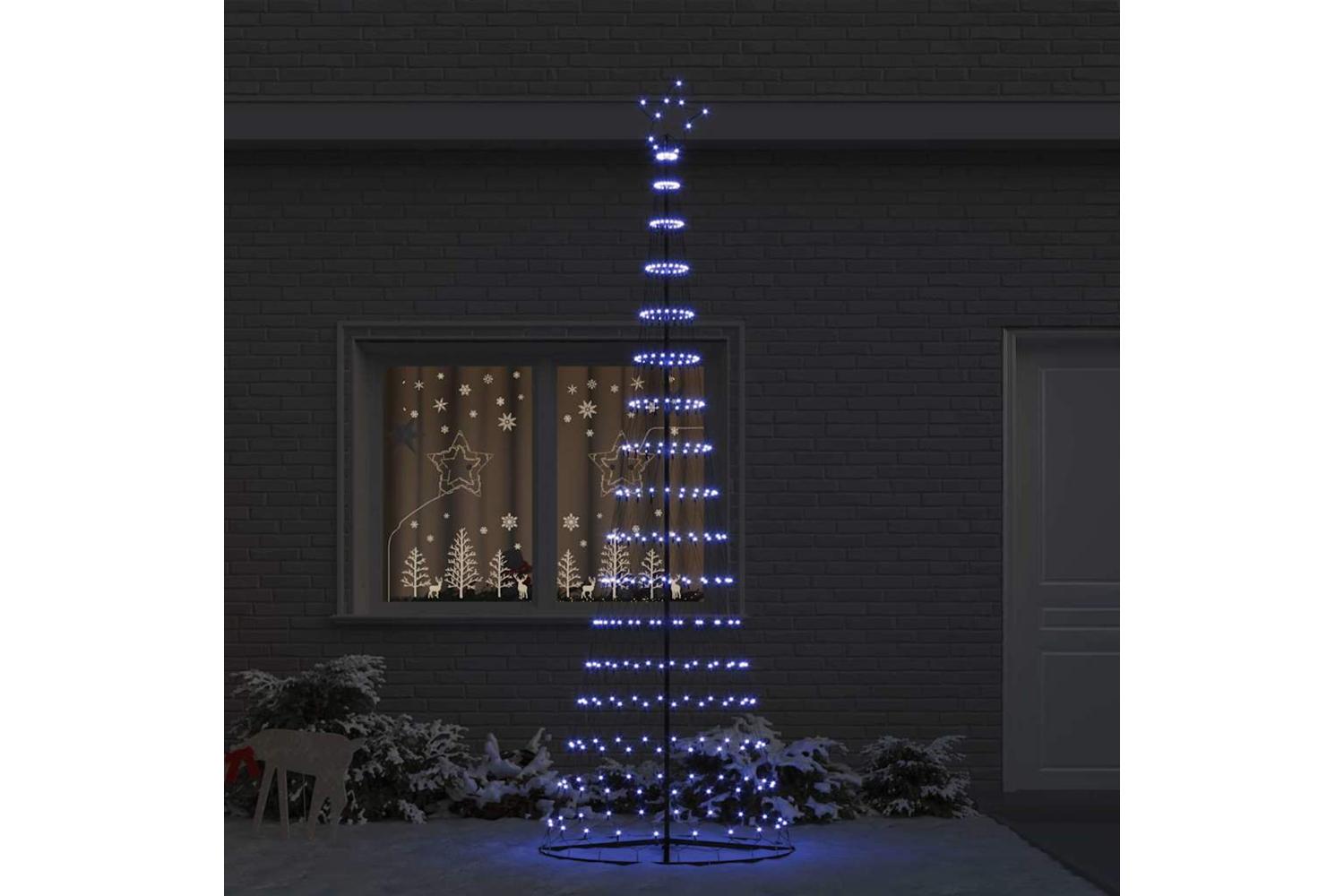 Vidaxl Led Christmas Tree Blue 1005 X 1005 X 3025 Cm Metal-3