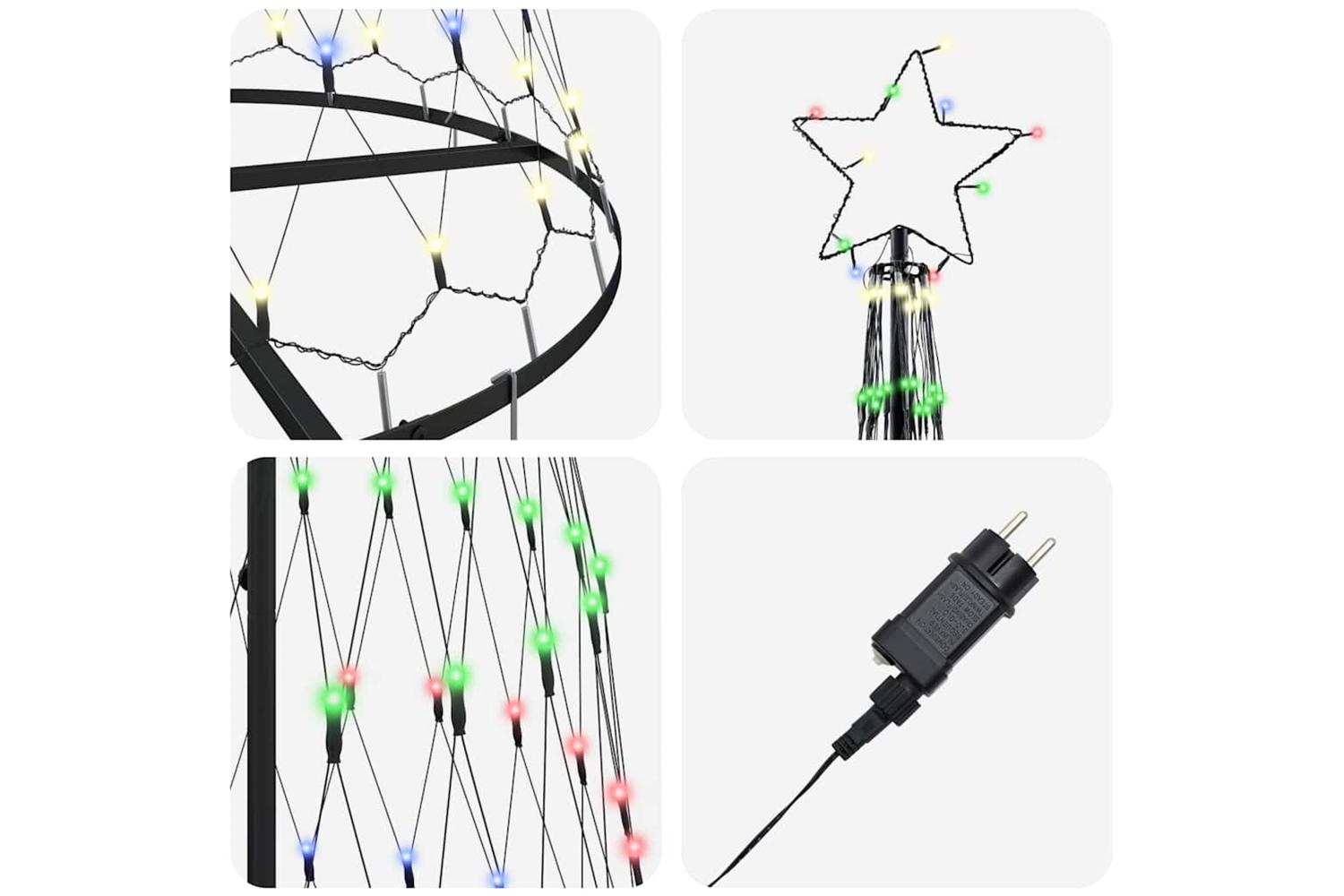 Vidaxl Led Christmas Tree Multicolour 1005 X 1005 X 3025 Cm Metal-6