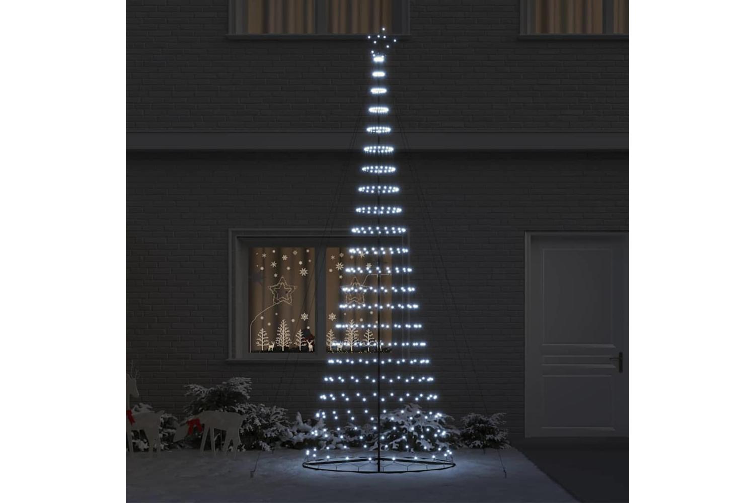Vidaxl Led Christmas Tree Cool White 1385 X 1385 X 399 Cm Metal-3