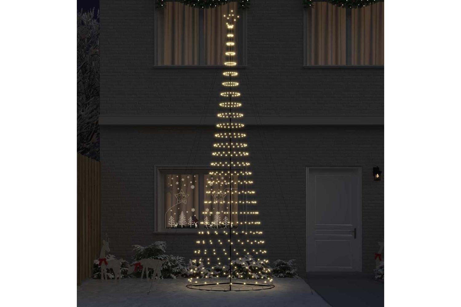 Vidaxl Led Christmas Tree Warm White 160 X 160 X 500 Cm Metal-3