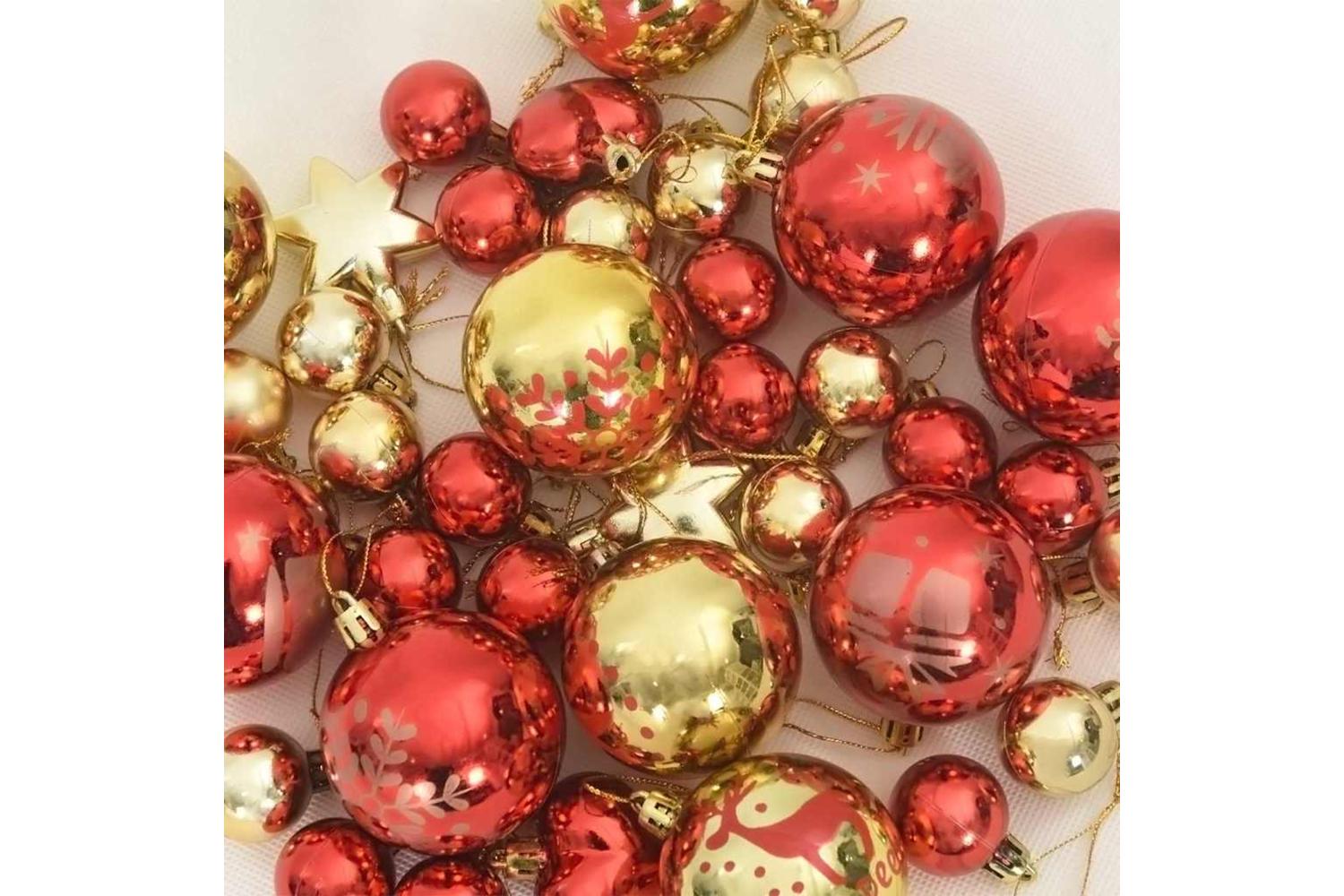 Vidaxl Christmas Bauble Set 40 Pcs Gold And Red-6