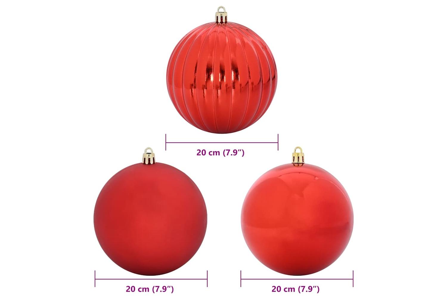 Vidaxl Christmas Bauble Set 4 Pcs Red-5