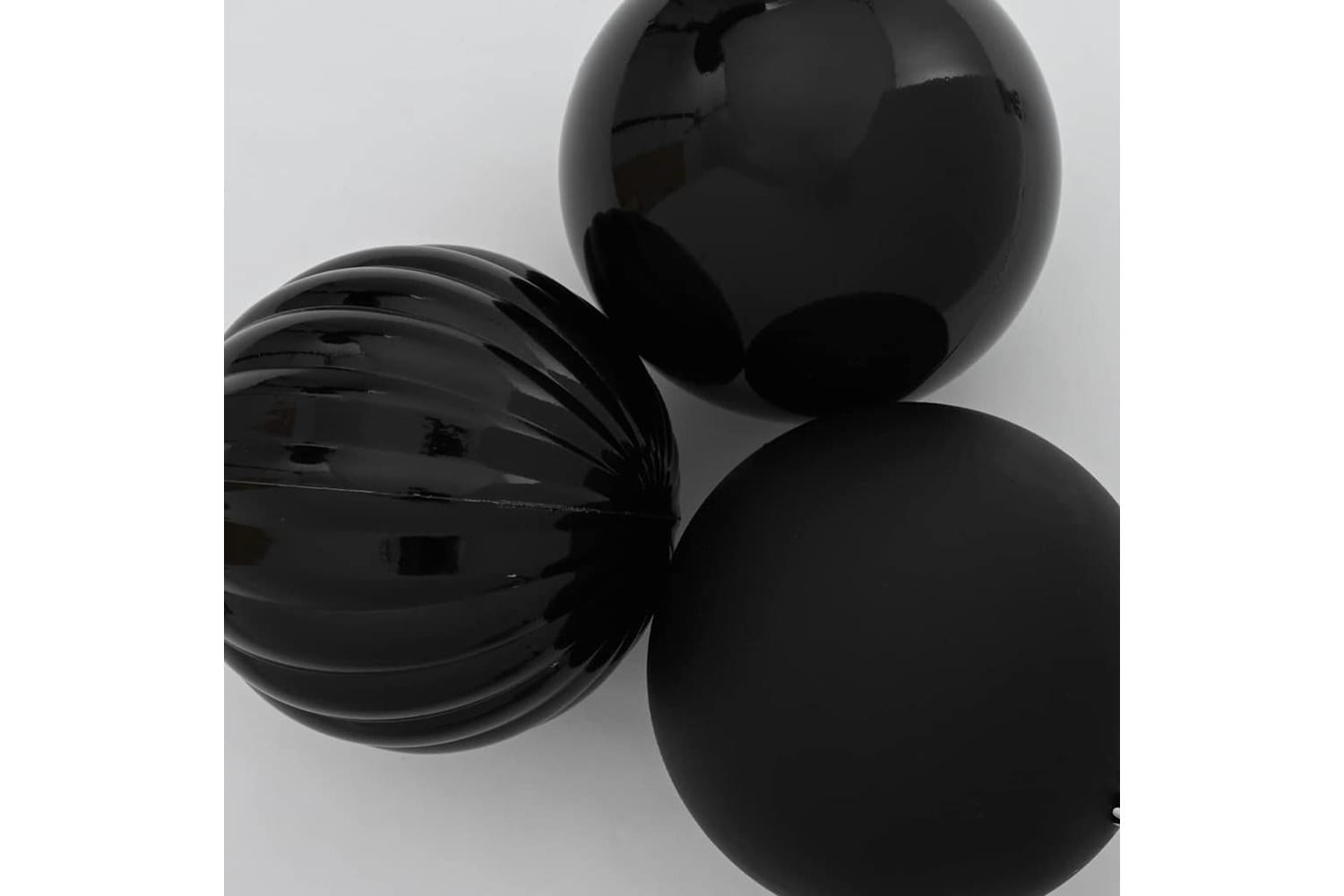 Vidaxl Christmas Bauble Set 9 Pcs Black-4
