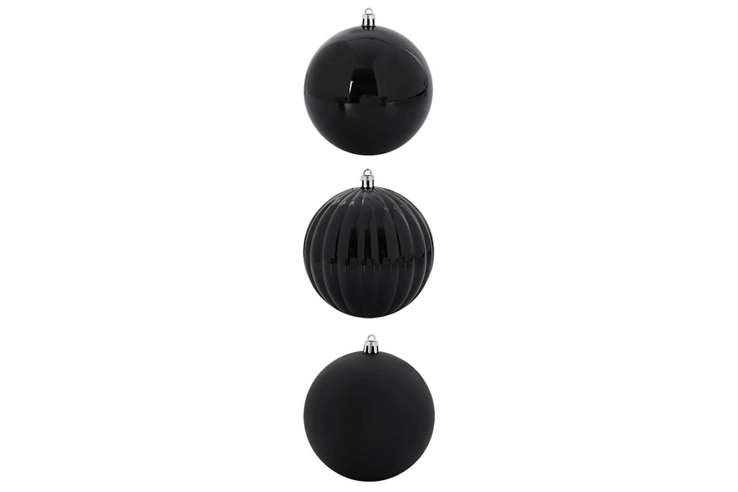Vidaxl Christmas Bauble Set 3 Pcs Black-2
