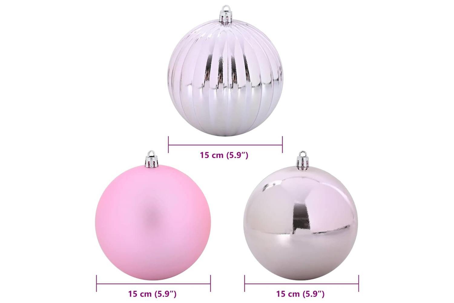 Vidaxl Christmas Bauble Set 9 Pcs Pink-5