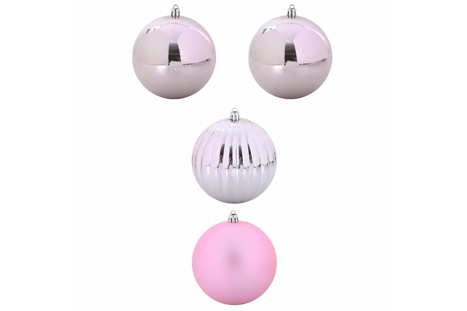 Vidaxl Christmas Bauble Set 4 Pcs Pink-2