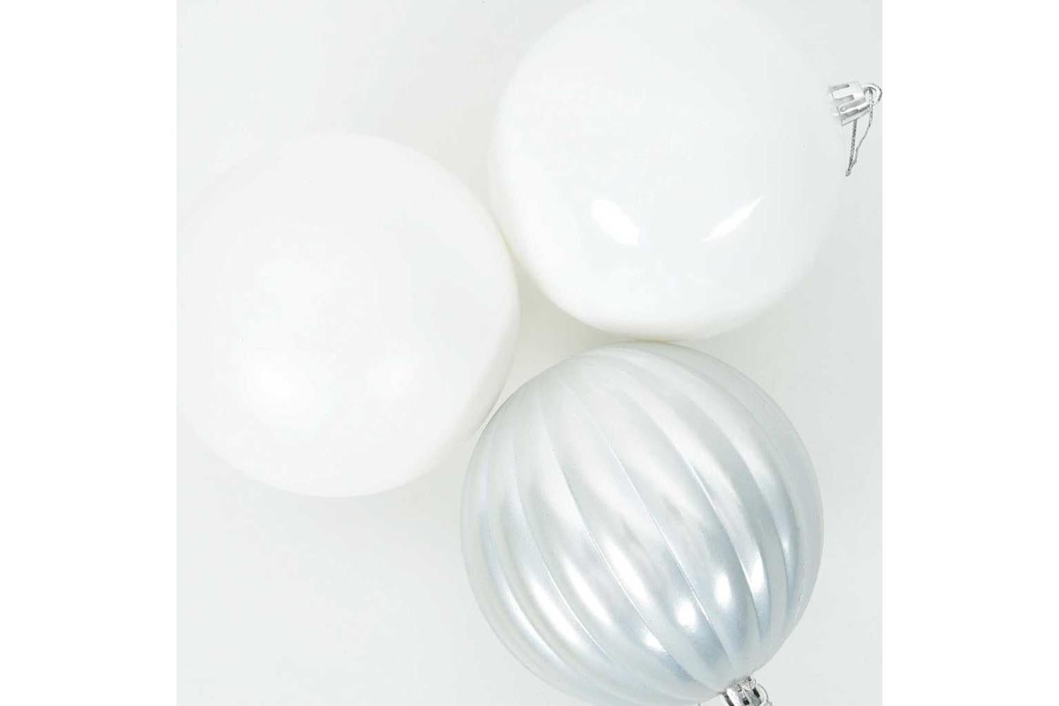 Vidaxl Christmas Bauble Set 9 Pcs White-4