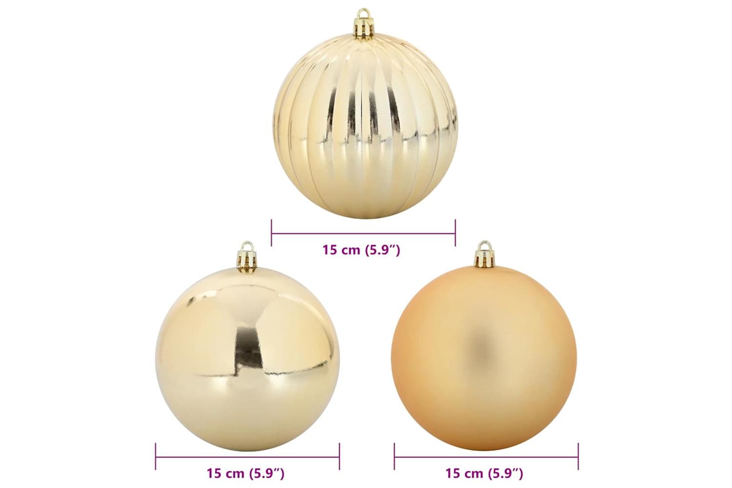 Vidaxl Christmas Bauble Set 9 Pcs Gold-5