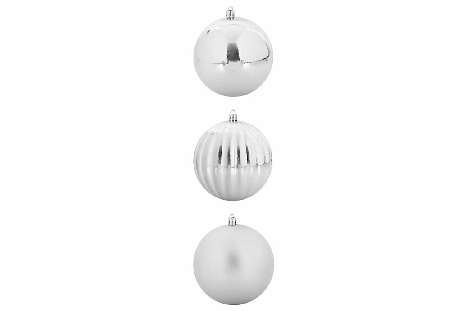 Vidaxl Christmas Bauble Set 3 Pcs Silver-2
