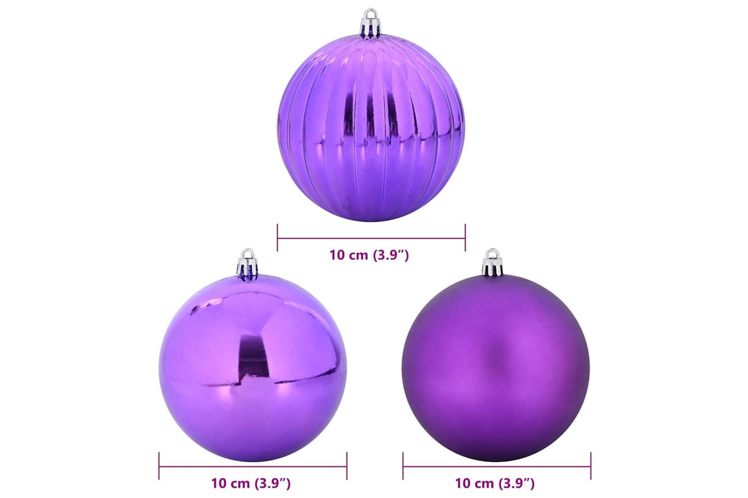 Vidaxl Christmas Bauble Set 15 Pcs Lilac-5