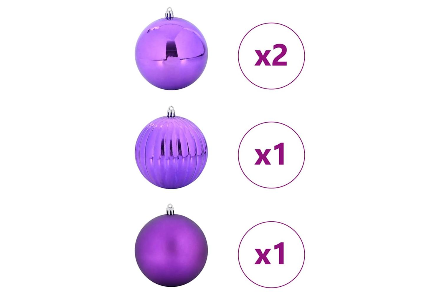 Vidaxl Christmas Bauble Set 4 Pcs Lilac-3