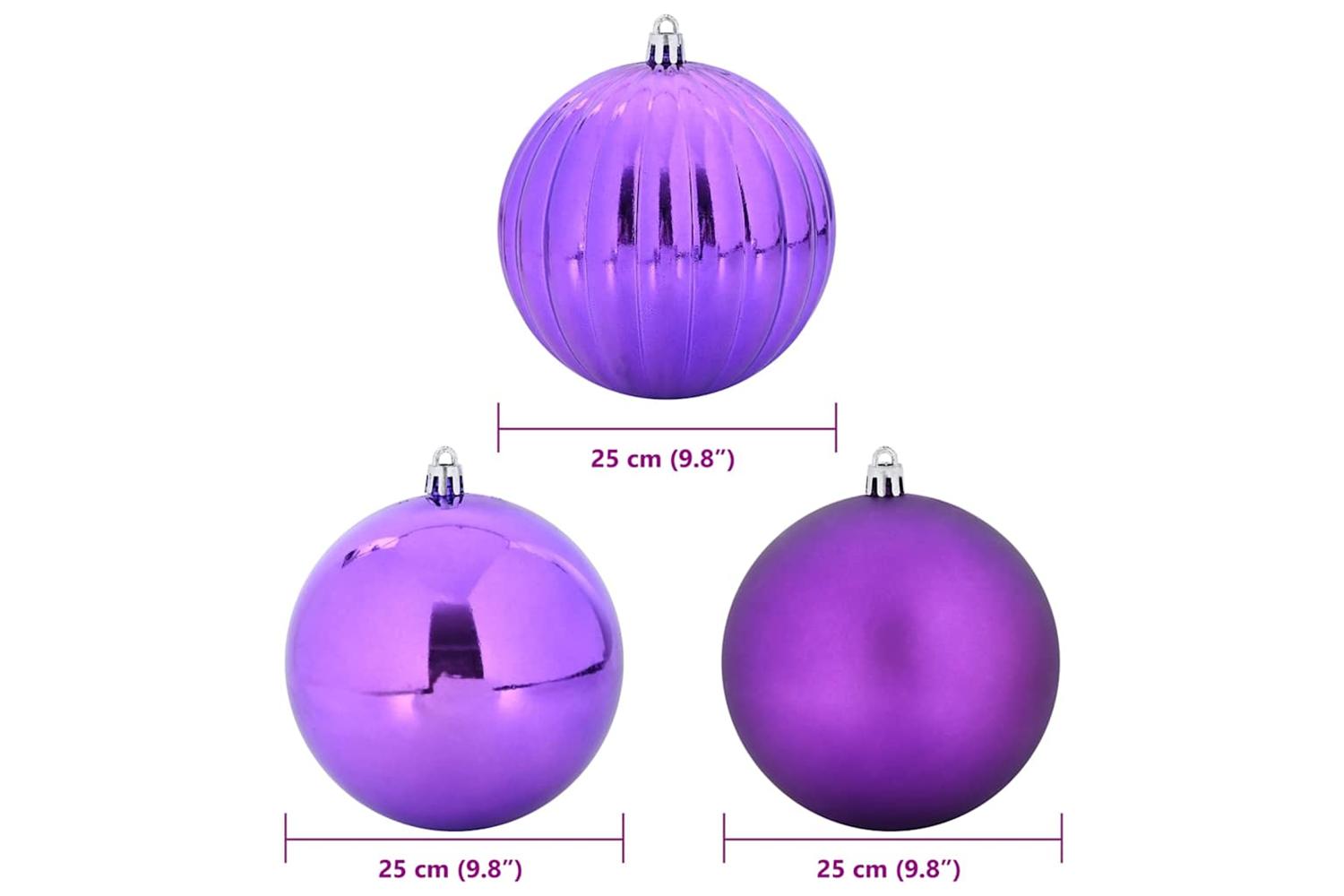 Vidaxl Christmas Bauble Set 3 Pcs Lilac-5