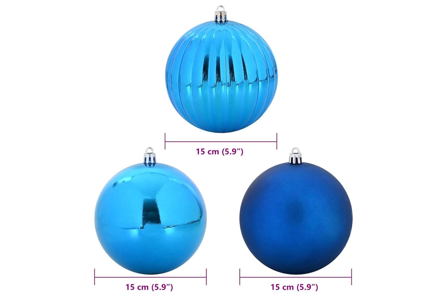 Vidaxl Christmas Bauble Set 9 Pcs Blue-5