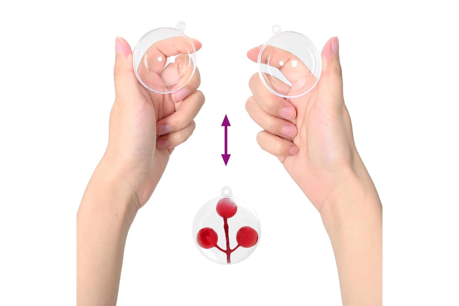 Vidaxl Christmas Bauble Set 25 Pcs Transparent 10 Cm-7