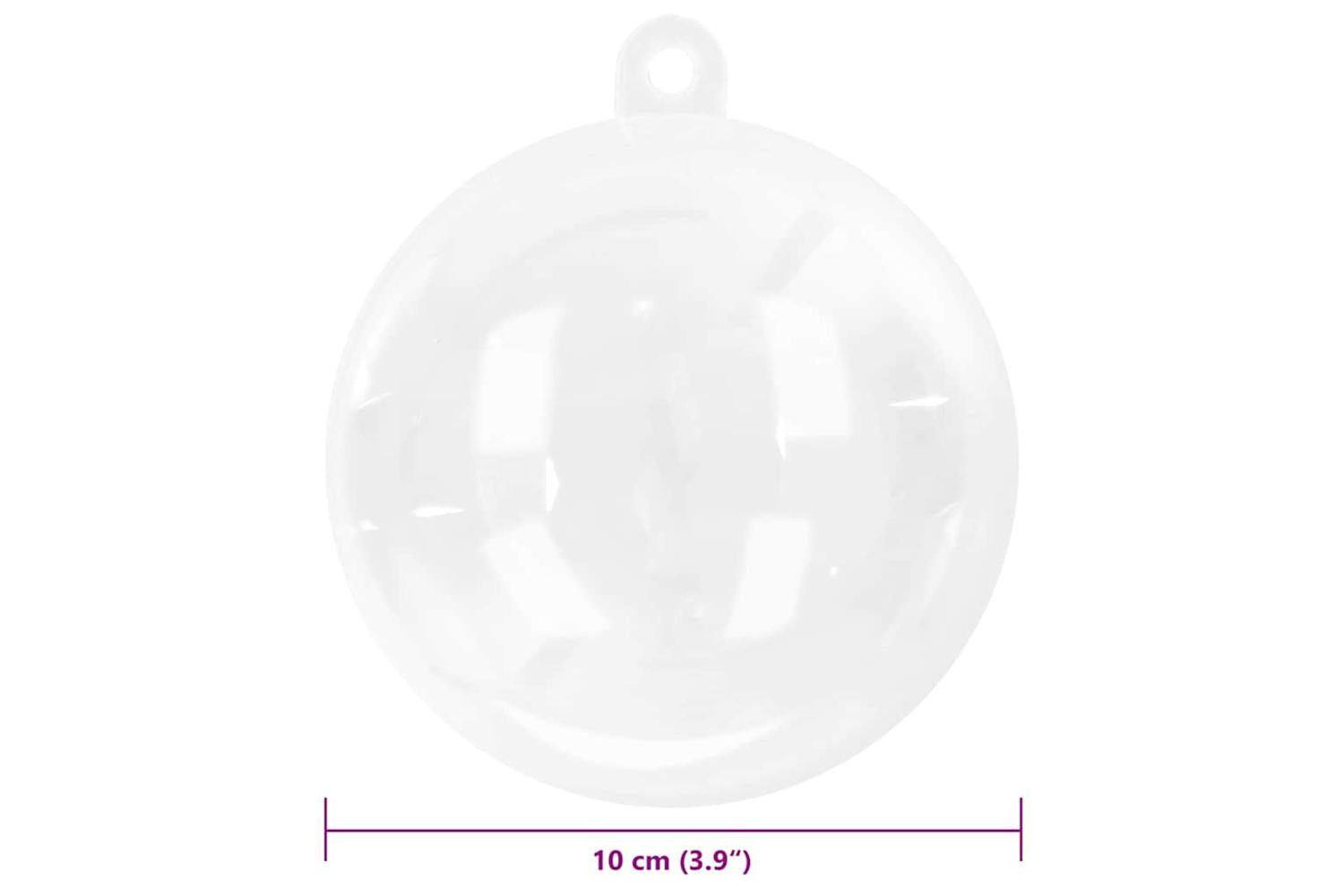 Vidaxl Christmas Bauble Set 25 Pcs Transparent 10 Cm-8