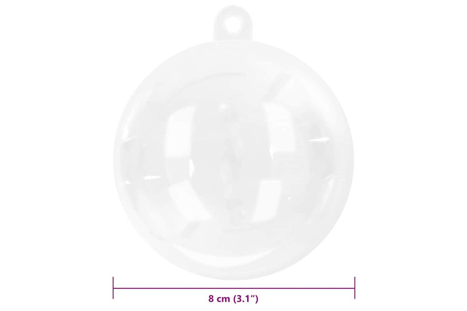 Vidaxl Christmas Bauble Set 100 Pcs Transparent 8 Cm-8
