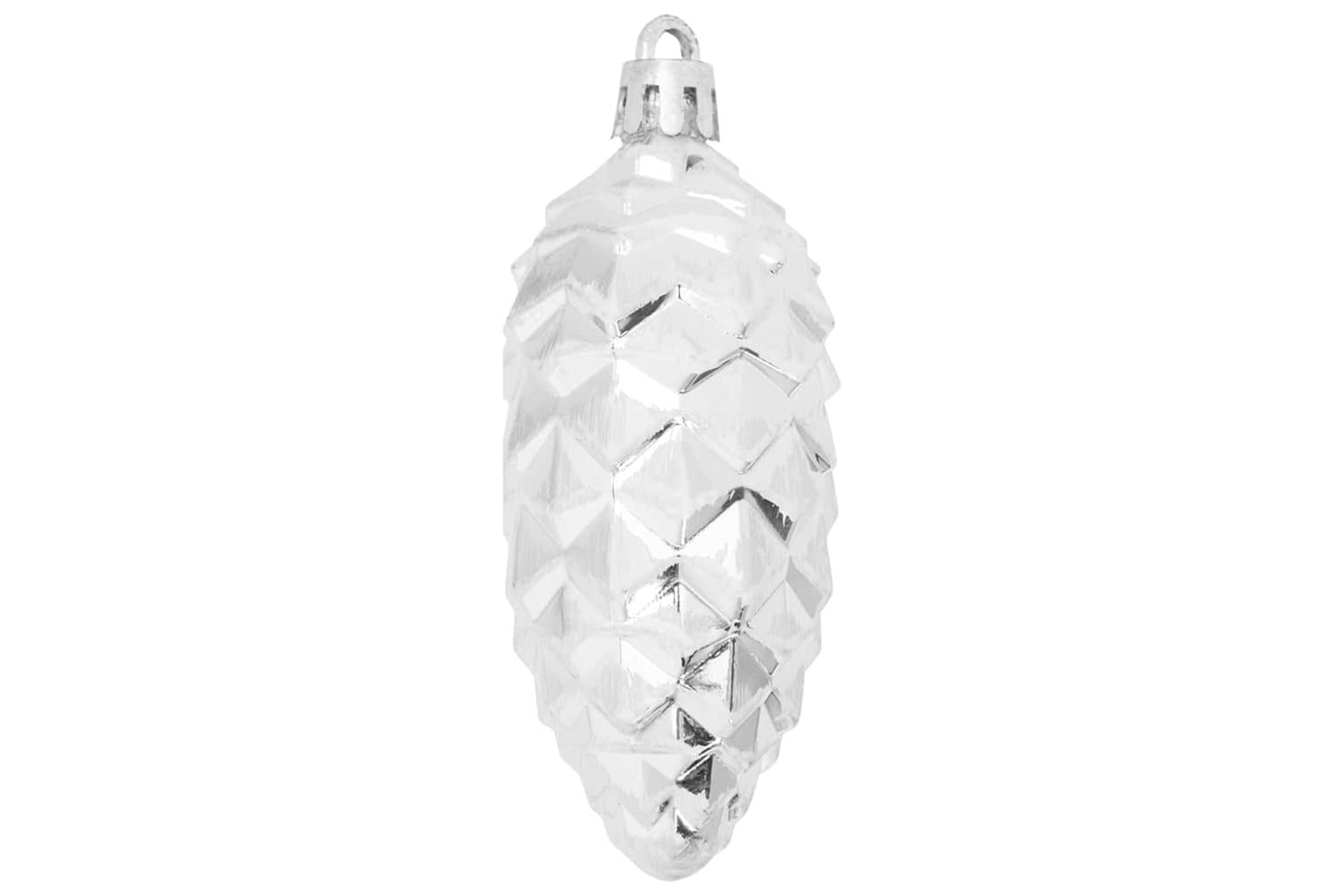 Vidaxl Christmas Pine Cone Ball 40 Pcs Silver-4