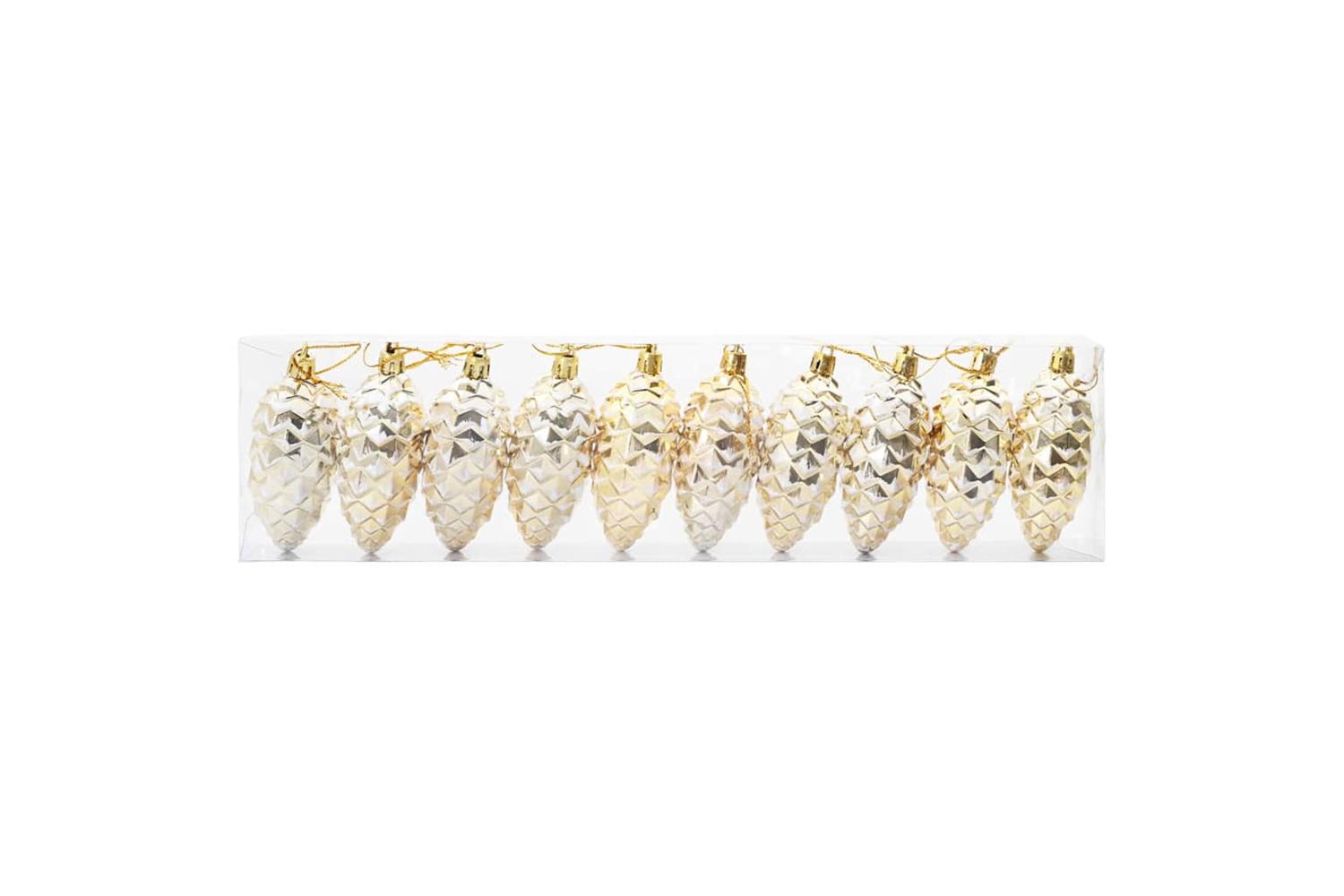 Vidaxl Christmas Pine Cone Ball 40 Pcs Gold-3