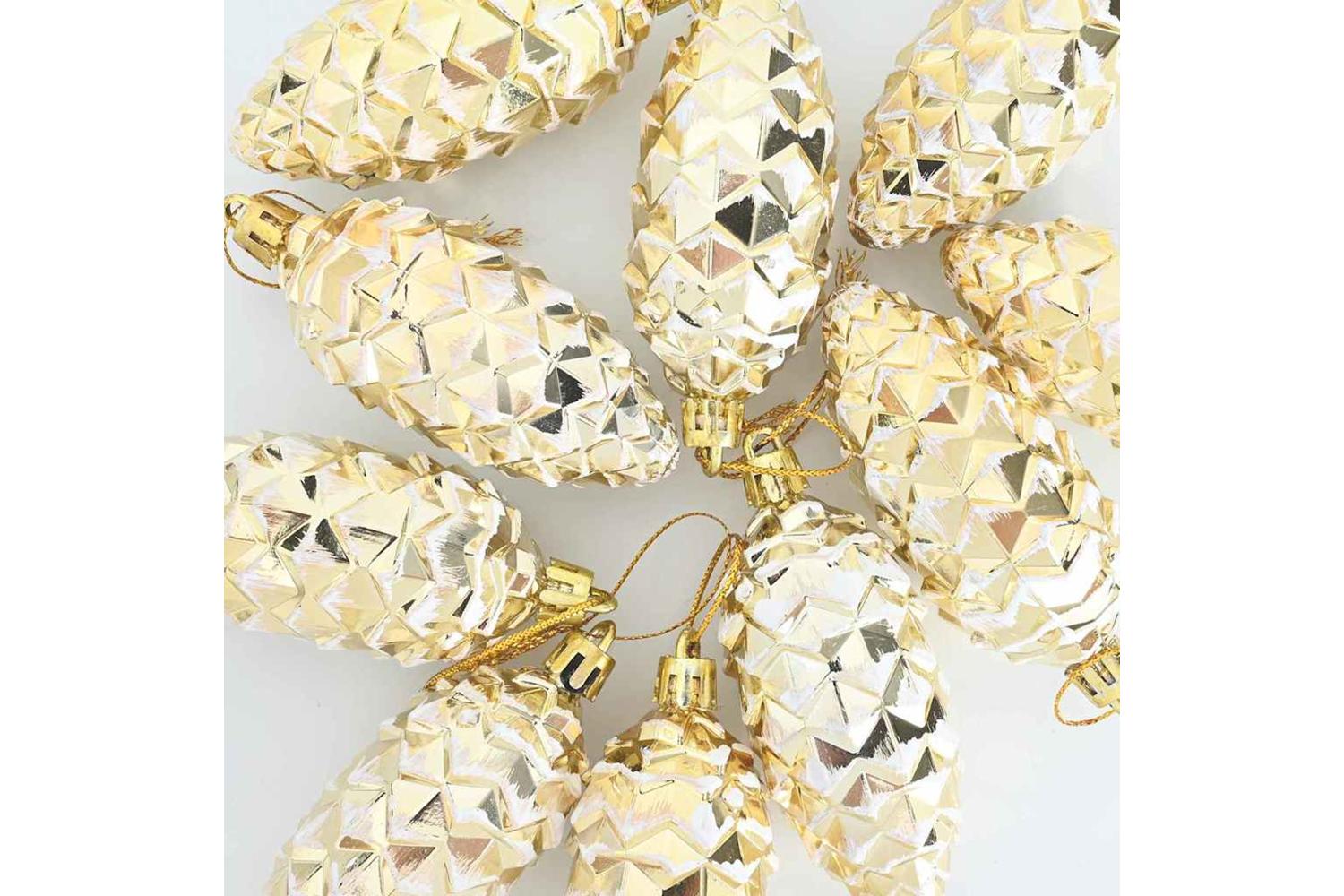 Vidaxl Christmas Pine Cone Ball 40 Pcs Gold-5