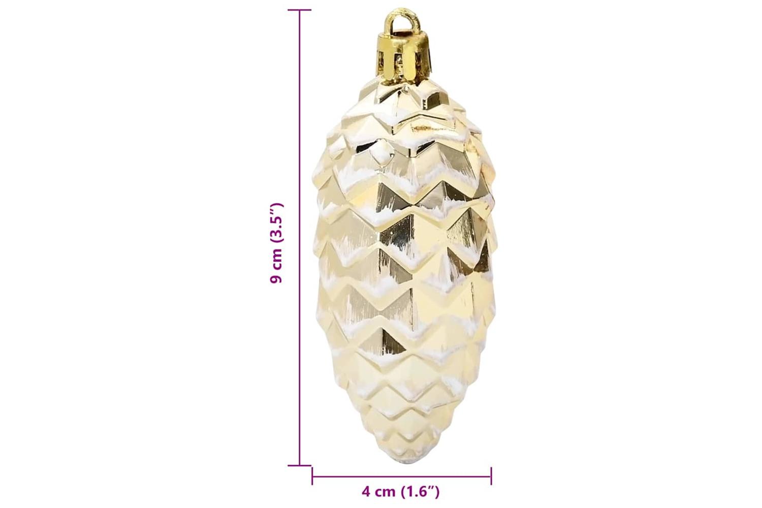 Vidaxl Christmas Pine Cone Ball 40 Pcs Gold-6