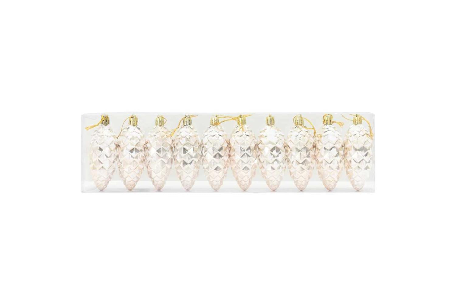 Vidaxl Christmas Pine Cone Ball 40 Pcs Champagne-3