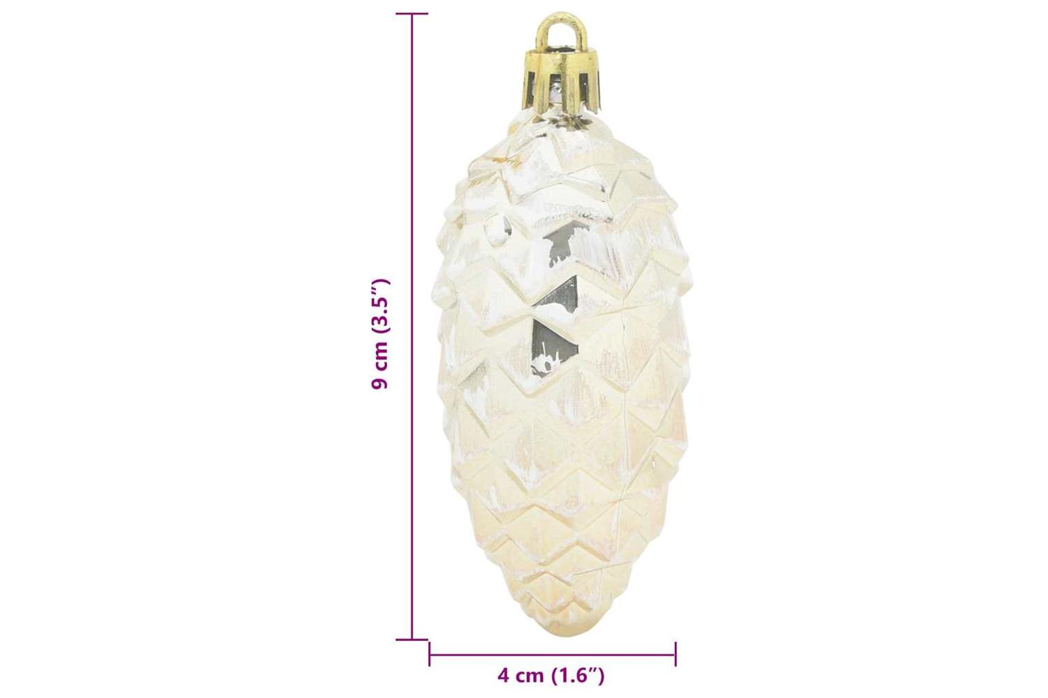 Vidaxl Christmas Pine Cone Ball 40 Pcs Champagne-6