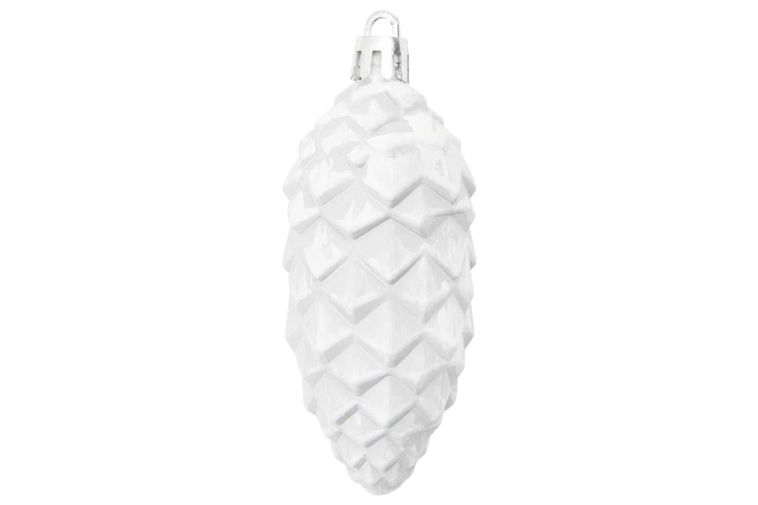 Vidaxl Christmas Pine Cone Ball 40 Pcs White-4