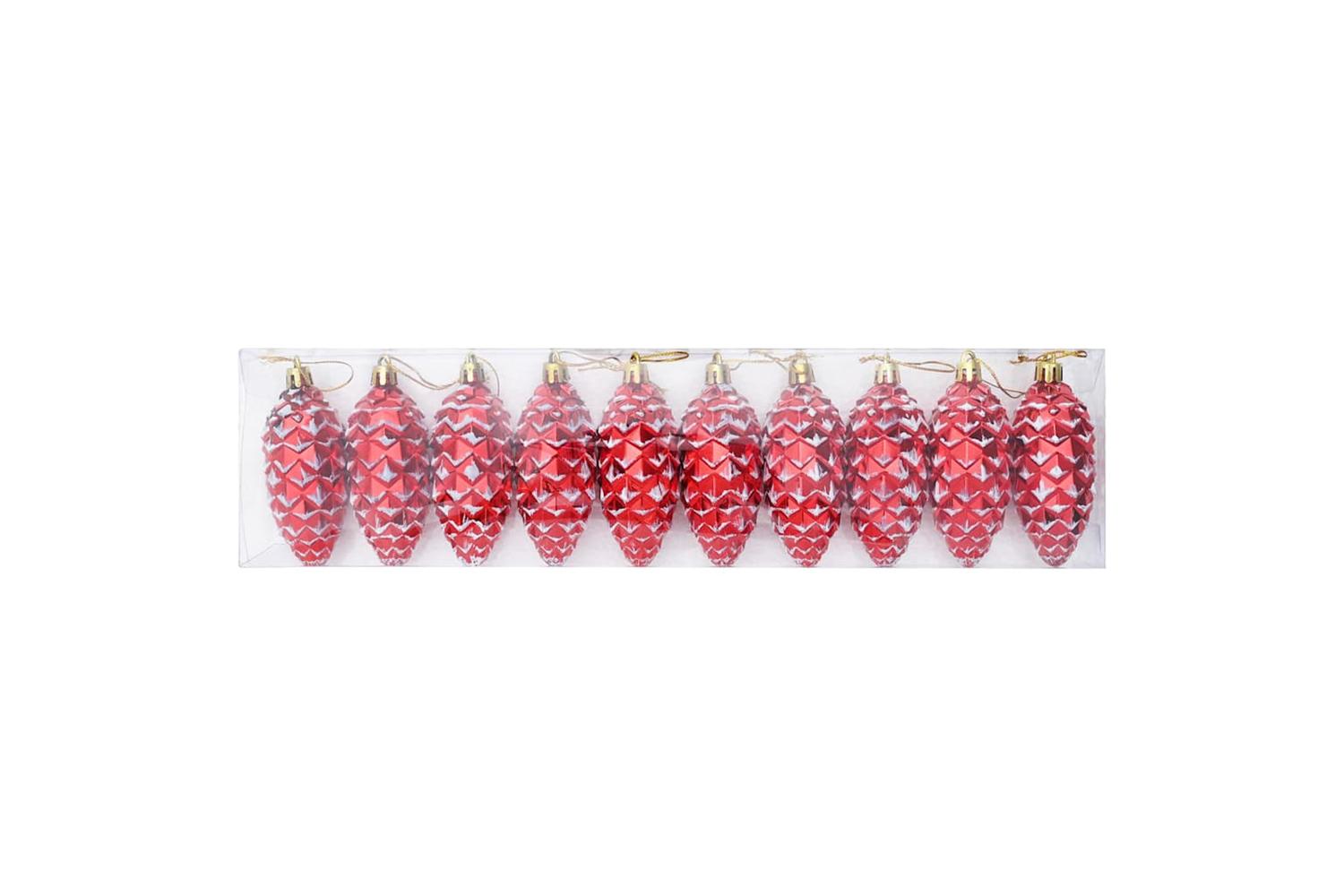 Vidaxl Christmas Pine Cone Ball 40 Pcs Red-3