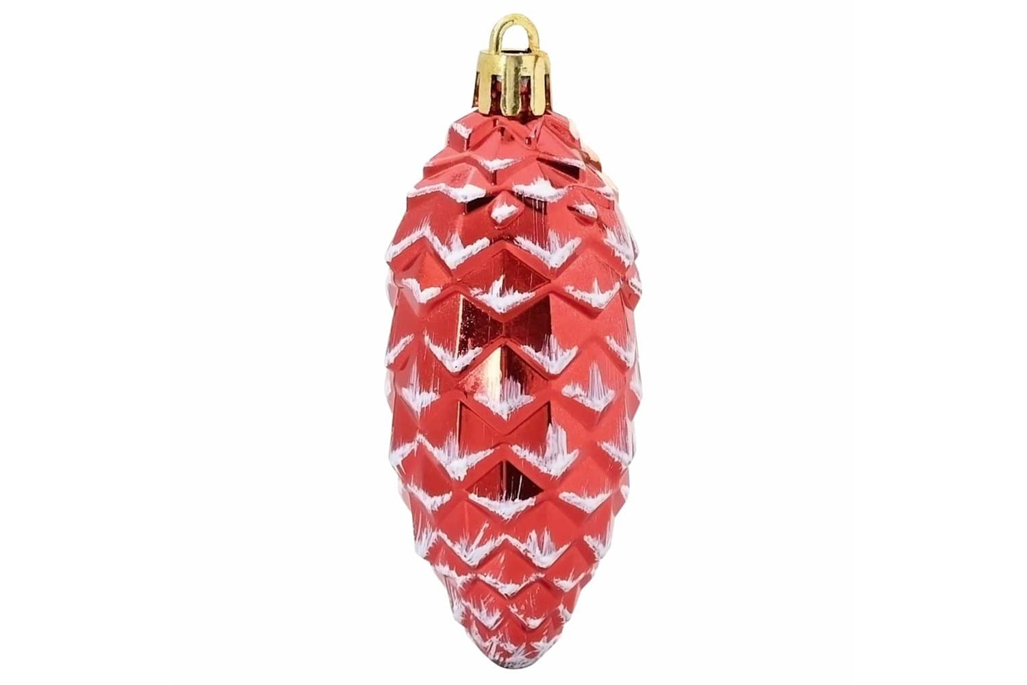 Vidaxl Christmas Pine Cone Ball 40 Pcs Red-4