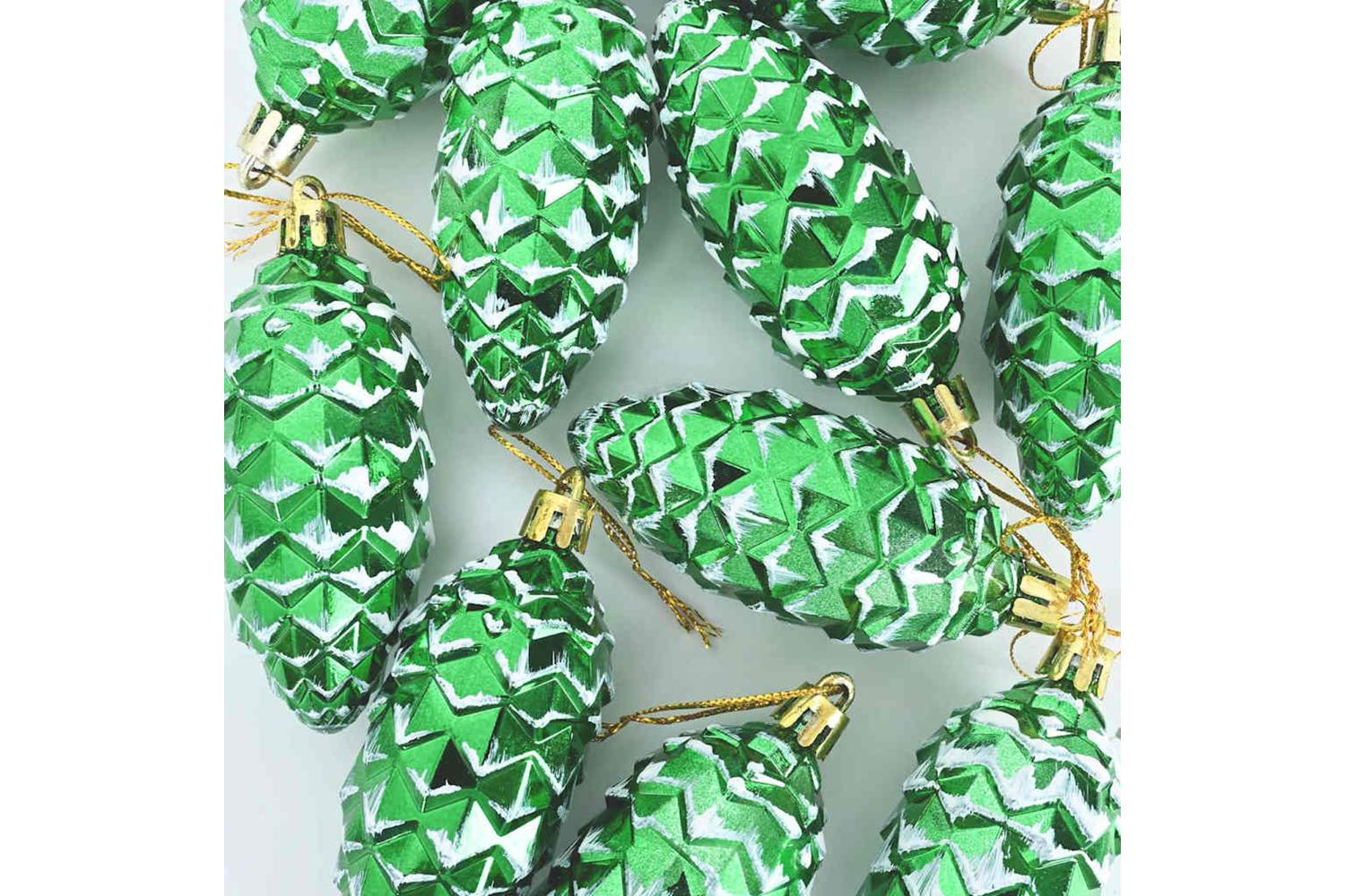 Vidaxl Christmas Pine Cone Ball 40 Pcs Green-5