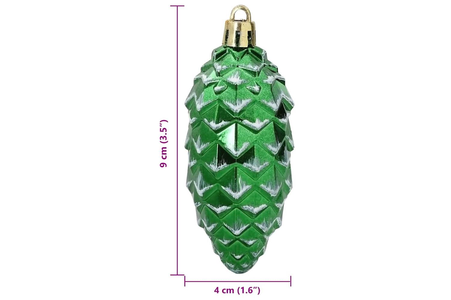 Vidaxl Christmas Pine Cone Ball 40 Pcs Green-6