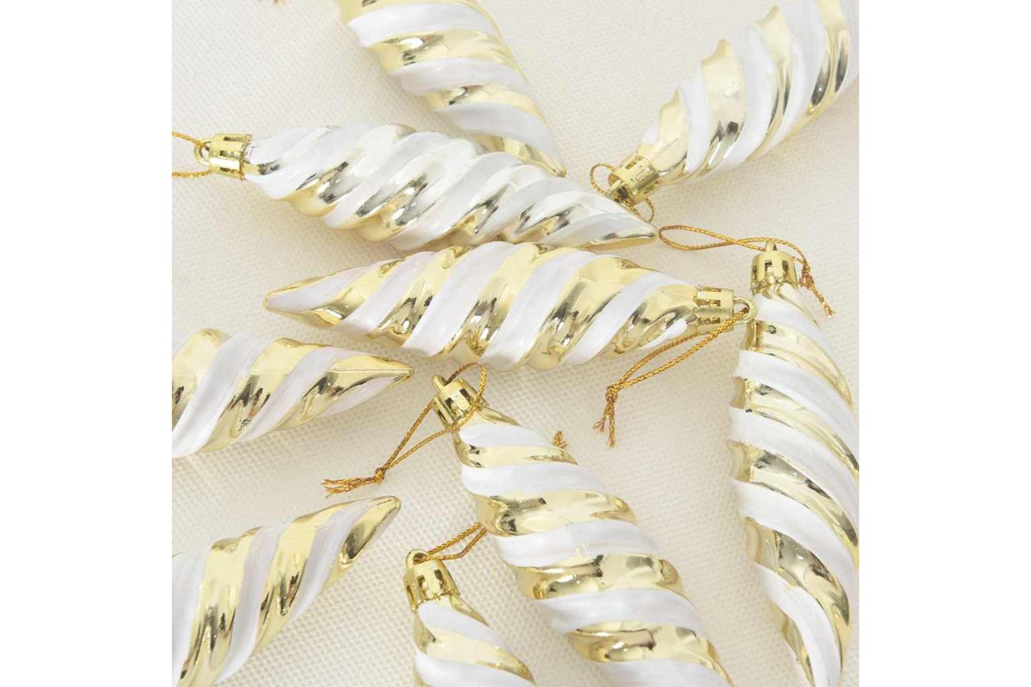 Vidaxl Christmas Spiral Shape Ball 40 Pcs Gold-5